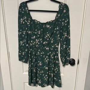 Abercrombie & Fitch Floral Green Dress